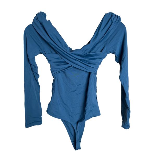 Contour Aritzia Geometric Body Suit Blue Size Small - Picture 2 of 6